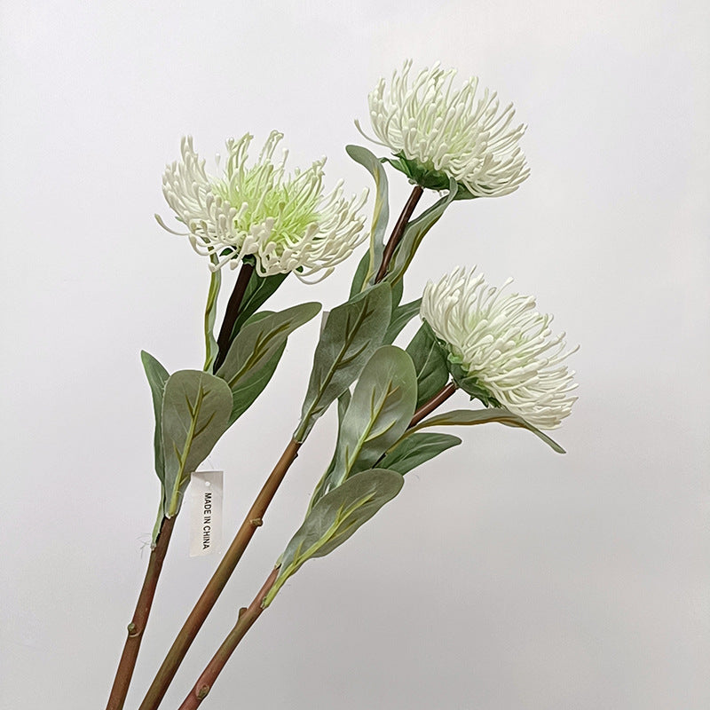 Single Stem Artificial Green Chrysanthemum Flower, 23" Long, Realistic Plastic Floral for Home Decor, Wedding, and Events