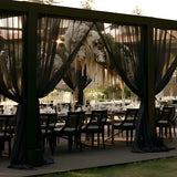 White Sheer Wedding Backdrop Fabric - Outdoor Wedding Arch Decor for Party & Ceremony