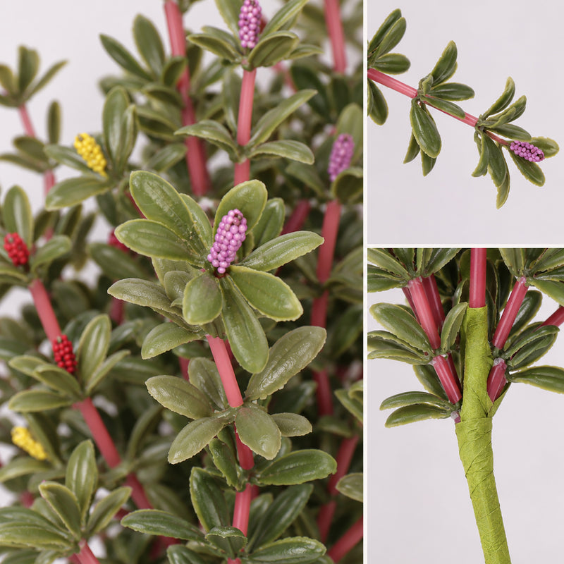 Artificial Purslane Bush, Faux Succulent Greenery Pick, Plastic PE/PVC, Nordic Style, for Wedding, Home Decor & Window Displays