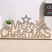 Merry Christmas Sign Ornament with Glitter Star, Tabletop Decor, Bulk Quantity