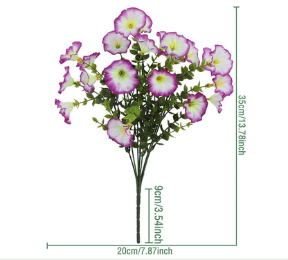 Wedding Backdrop UV-Resistant Artificial Morning Glory 10 Bundles All-Weather Faux Florals for Arch & Ceremony Floral Styling