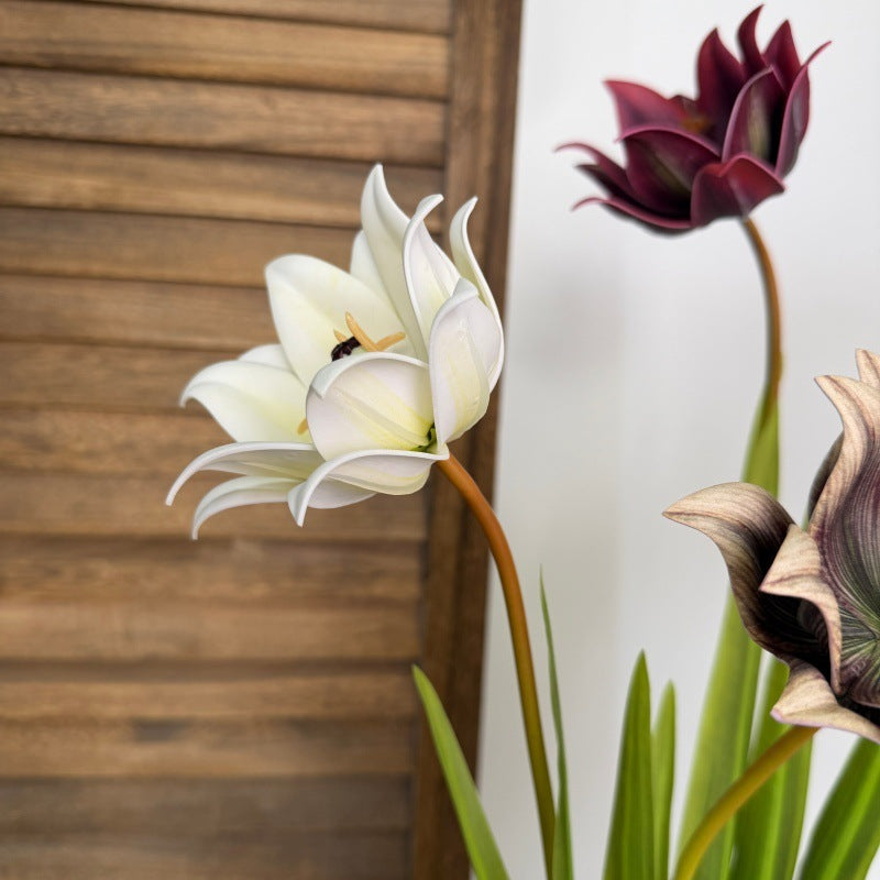 Single Stem Artificial Koloon Flower, 28" Tall, Realistic EVA Material, Perfect for Weddings & Home Decor