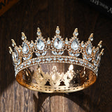 Baroque Waterdrop Crown Tiara - Adult Birthday & Bridal Hair Accessory