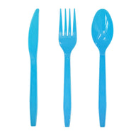 Bulk 60 Pcs Disposable Tableware Set Plastic Colored Knives Forks Spoons Set Wholesale