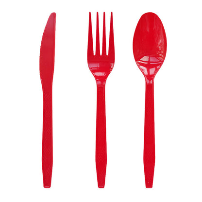 Bulk 60 Pcs Disposable Tableware Set Plastic Colored Knives Forks Spoons Set Wholesale