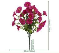 Wedding Backdrop UV-Resistant Artificial Morning Glory 10 Bundles All-Weather Faux Florals for Arch & Ceremony Floral Styling