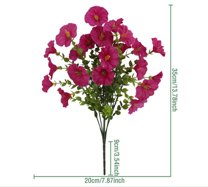 Wedding Backdrop UV-Resistant Artificial Morning Glory 10 Bundles All-Weather Faux Florals for Arch & Ceremony Floral Styling