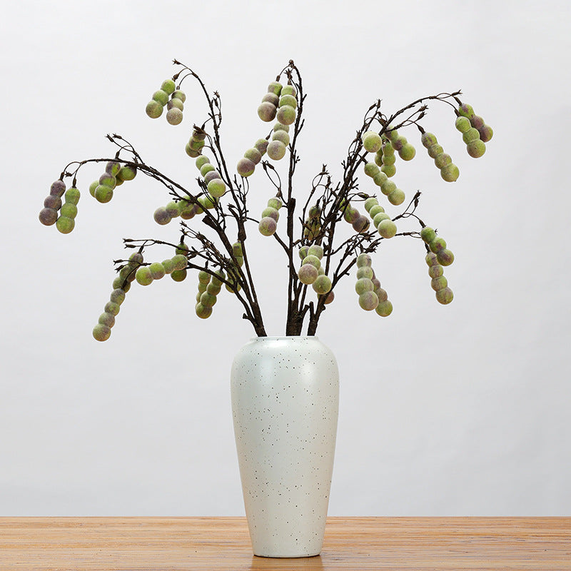 Artificial Gourd Fruit Stem, Single Stem with 8 Blooms, Rustic Decor for Home, Wedding, and Commercial Spaces