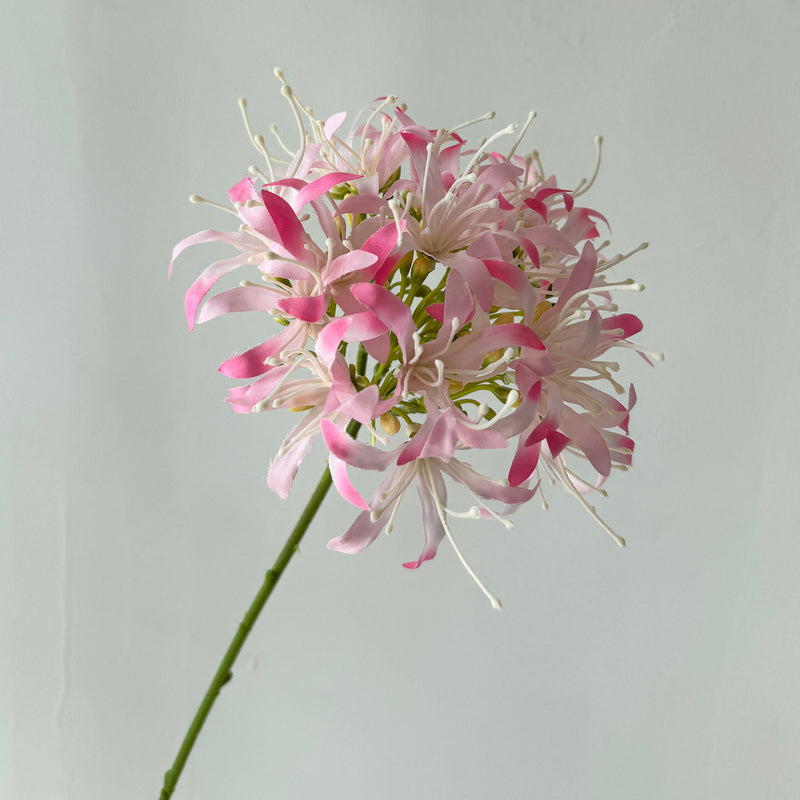 26" Lycoris Radiata Artificial Flower Bush, Retro Faux Silk Decor for Weddings, Events, and Home Styling
