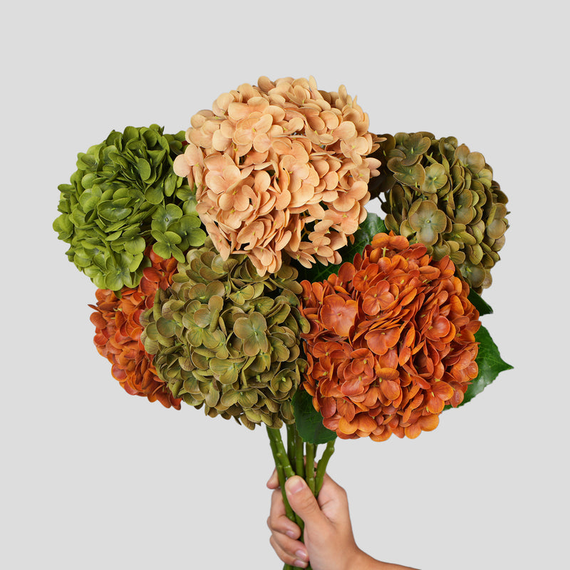Artificial Hydrangea Single Stem, One Bloom, Plastic Faux Flower for Wedding, Hotel, Home Decor & Window Display