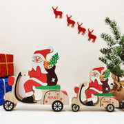 Christmas Ornaments Santa Riding Bicycle with Gifts Accessories Bulk Set