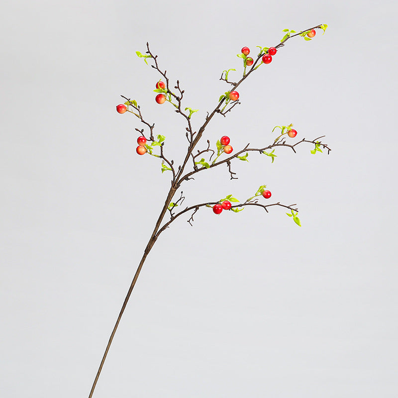 Single Stem Artificial Berry Branch, 36" Long, Realistic Faux Berries for Home Decor, Wedding Arrangements, and Events