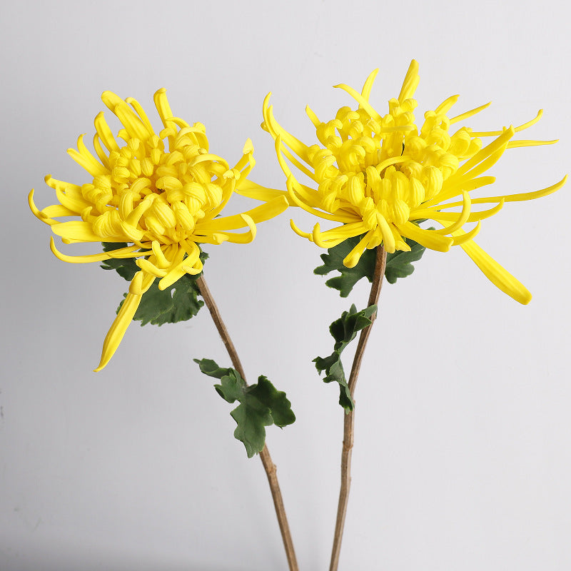 Single Stem PU Chrysanthemum Artificial Flower, 28" Tall, Perfect for Weddings, Events, and Indoor Decor