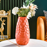 Bulk 2 Pcs 10 Inch Diamond-shaped Flower Plastic Vase Anti-fall Imitation Flowerpot for Party Home Centerpiece Table Decorations Wholesale