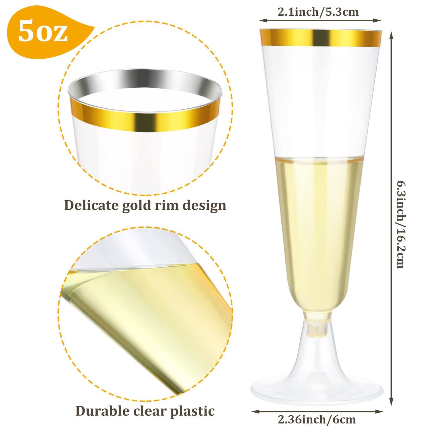 Bulk 25 Pcs Disposable Champagne Cups 2025 Crystal Clear Acrylic Toasting Flutes Non-Slip for Wedding Receptions&NYE Party Decor Wholesale
