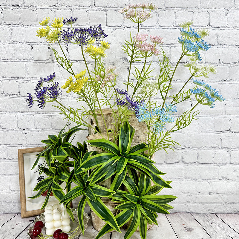 Single Stem Lace Artificial Flower, 75cm Tall with 24 Blooms, Perfect for Weddings, Home Decor, and Events