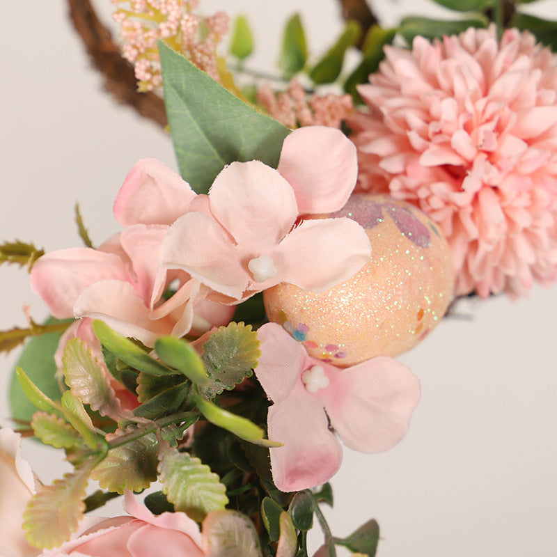 Bulk 2 Pcs Bunny Easter Wreath LED Grapevine Wreaths Reusable Family Photo Backdrops Indoor Outdoor Holiday Party Wholesale