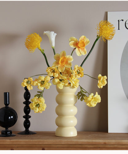 Bulk Ceramic Flower Vase Ribbing Modern Unique Home Party Decor Wholesale