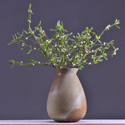 3 Pcs Artificial Mistletoe Stems with Leaf and Pearl Fruit, 12 Inch Winter Xmas Floral Arrangement