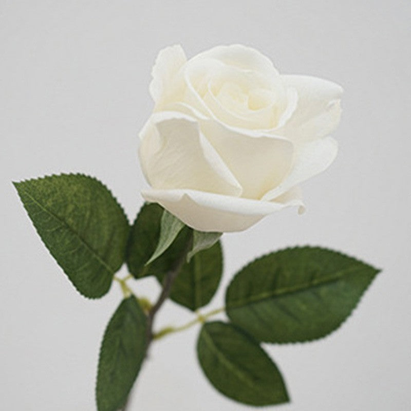 19" Single Stem Realistic Faux Silk Rose, Kate Style, Modern Home Decor, Wedding & Event Arrangements