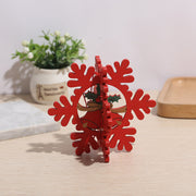 3D Wooden Christmas Tree Ornaments Hanging Decorations Bulk Pack