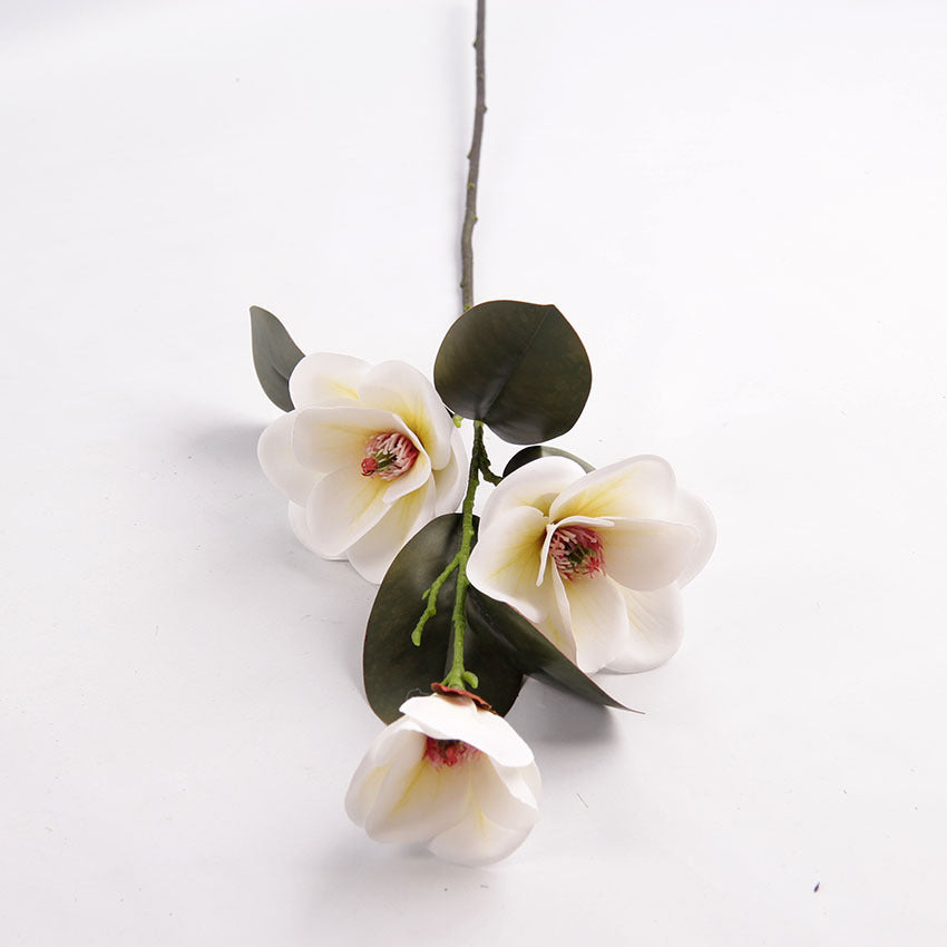 Bulk Magnolia Bridal Bouquet Artificial Flowers Long Stems Shatterproof for Wedding Centerpieces Rustic Vase Holiday Decor Wholesale