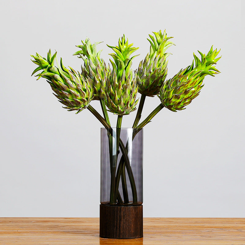 Artificial Pineapple Head Stem, Single Stem Tropical Plant Decor, Perfect for Home, Events, and Commercial Spaces