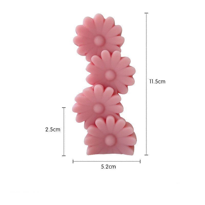 4-Heart & Daisy Scented Candles - Valentine’s Day Gifts Photo Props & Cute Decor