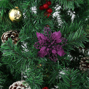 50 Pcs Artificial Poinsettia Flowers Bulk Pack Christmas Decoration