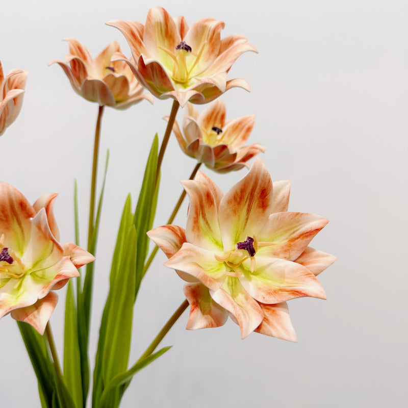 27" Single Stem Tulip Artificial Flower, Realistic EVA Material for Home Decor, Weddings, and Events