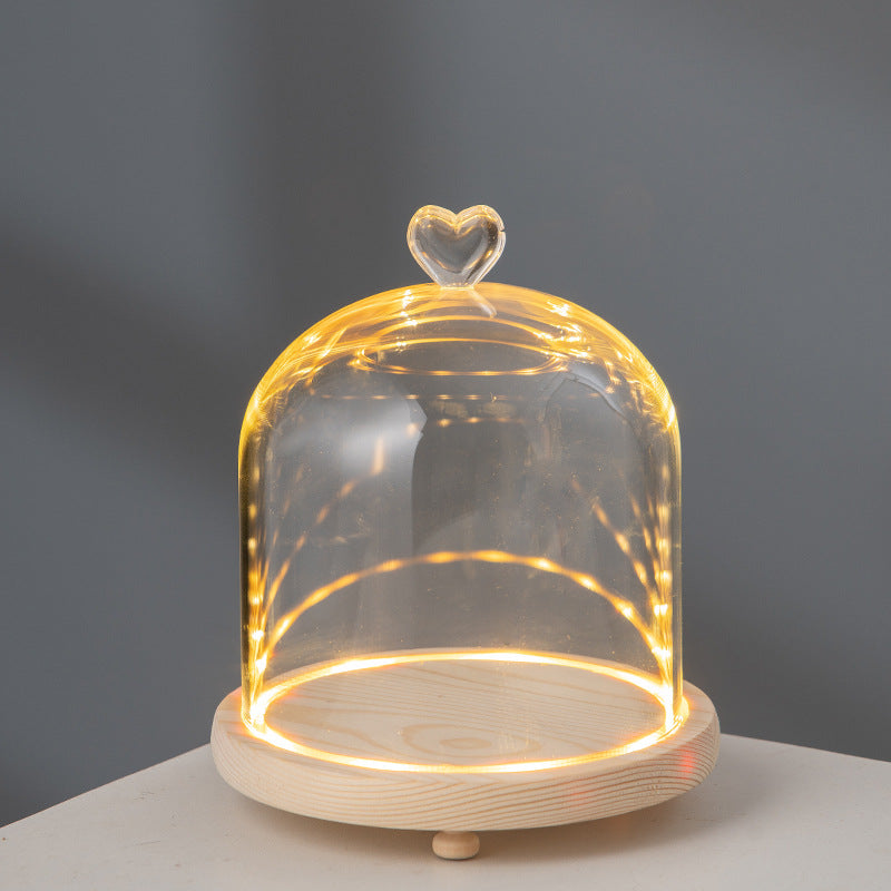 Angel Love Light Up Clear Glass Display Dome for DIY Gifts, Bulk Wholesale Pack