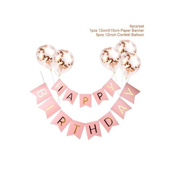 Bulk Happy Birthday Banner with Confetti Balloons for Birthday Party Decoration Supplies Wholesale