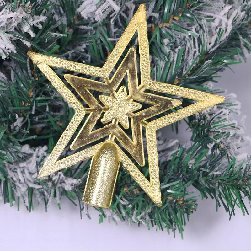 10 Pcs Glitter Star Tree Toppers for Christmas Decor, Bulk Artificial Holiday Decorations