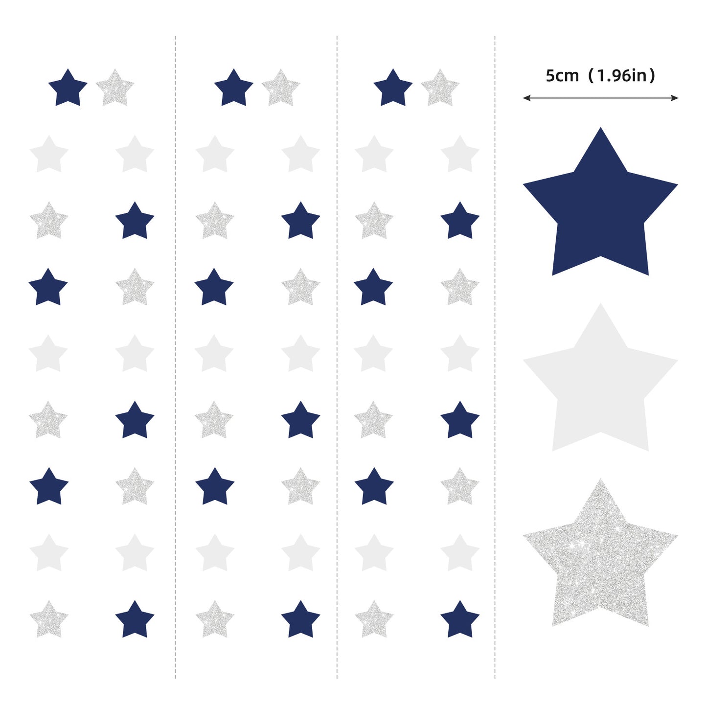 Bachelorette Party Star Hanging Garland - 13.12ft Paper Star Banner with 36 Stars