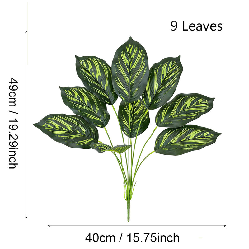 Artificial Golden Pothos Leaf Plant in Pot, 17" Tall, Realistic PVC Foliage for Home, Office, Wedding, and Event Decor