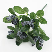 6 Pcs 10 Inch Artificial Holly Berry Bush Shrubs for Christmas Decorations