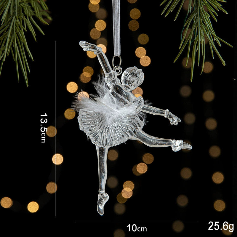 Crystal Christmas Tree Ornaments  Decorations for Luxury Holiday Scene Setup