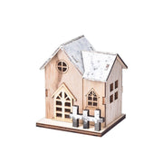 Christmas LED Glowing House Ornaments 6 Pcs Sparkly Desktop Model Decorations