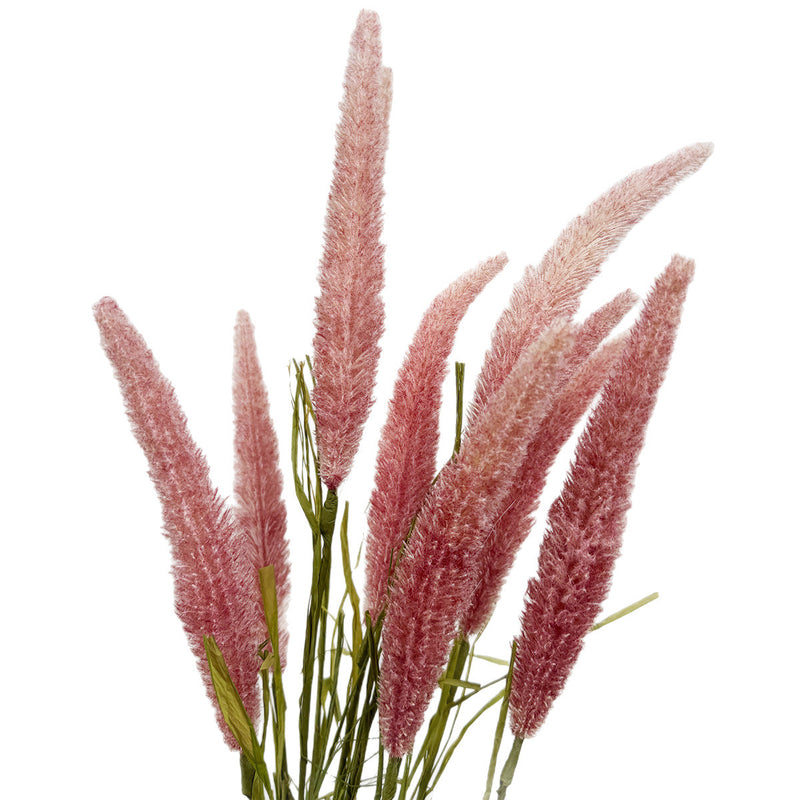 Artificial Reed and Foxtail Grass Bush, 3 Blooms, 35 Inches Tall, Perfect for Wedding, Home, and Commercial Decor