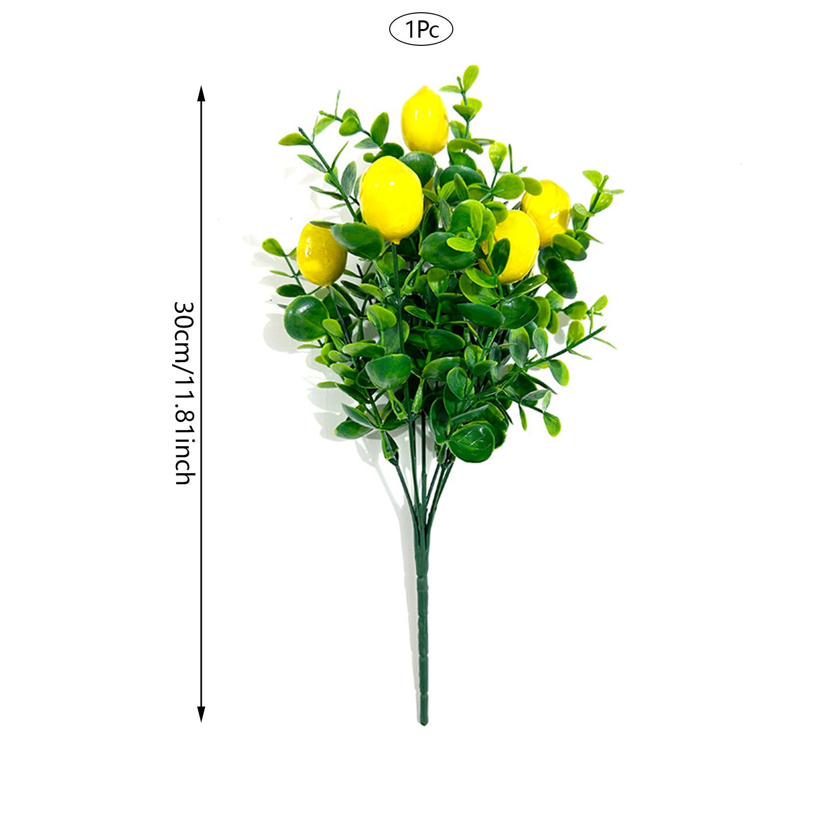Artificial Yellow Lemon Branch - Faux Fruit Decor for Kitchen & Table Centerpiece