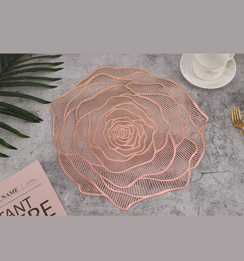 Bulk 2Pcs Irregularity Placemat Heat-Resistant PVC Placemat 15 inch Non-Slip Table Mats Wholesale