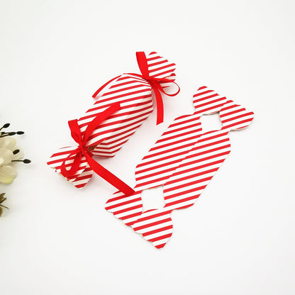 Bulk 100 Pcs Candy Shaped Gifts Boxes with Ribbon for Wedding Party Wrap Bag Wholesale