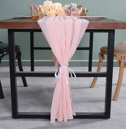 Bulk 2 Pack 27.5"X118" Boho Table Runner for Wedding Bridal Baby Shower Engagement Party Valentine's Day Decor Wholesale