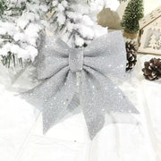 10 Pcs Christmas Pearl Cotton Gold Powder Bows for Garland and Tree Topper Decor