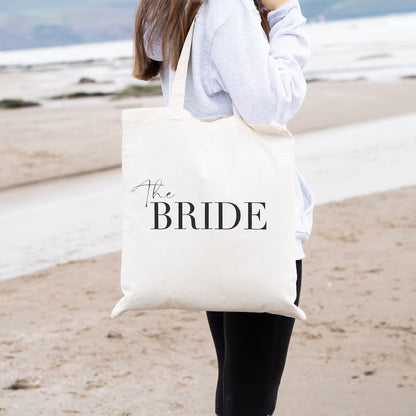 Bride Canvas Tote Bag - 13x16 Inch | Wedding & Bachelorette Party Essential