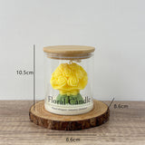 Rose Bouquet Scented Jar Candle - Ins Vibe Valentine's Day Gift Floral Glass Candle