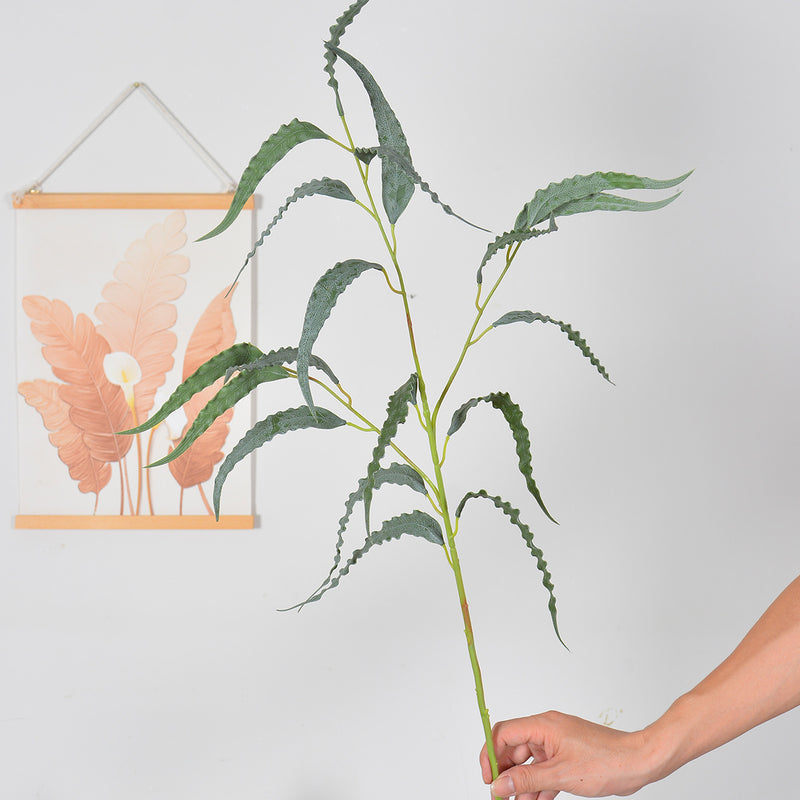Eucalyptus and Fern Bush Artificial Flowers, 27" Tall, Perfect for Weddings, Home Decor, and Events