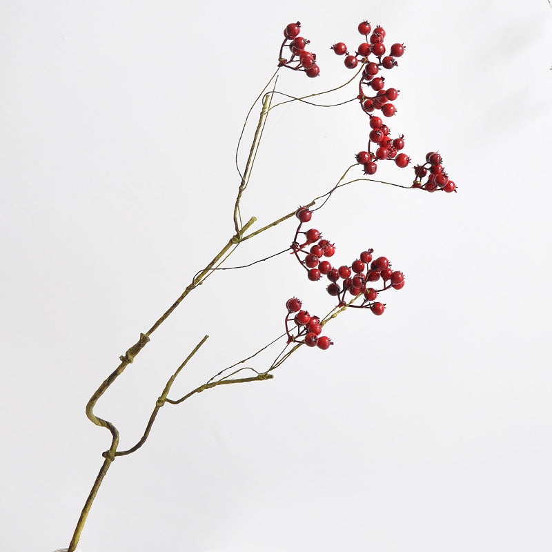 Artificial Blueberry Berry Stem, Single Stem with 9 Berry Clusters, Foam Faux Berries for Wedding & Home Decor