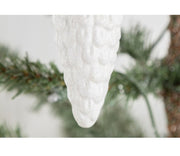 Christmas Ornaments Icicle Santa Glass Hanging Decorations with Chain for Xmas Tree, Bulk Wholesale Set