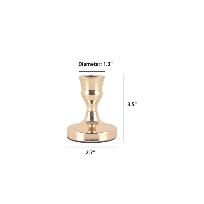 Bulk 24 Pcs Gold Candle Holders for Wedding Birthday Party Candlelight Dinner Centerpiece Decor Wholesale